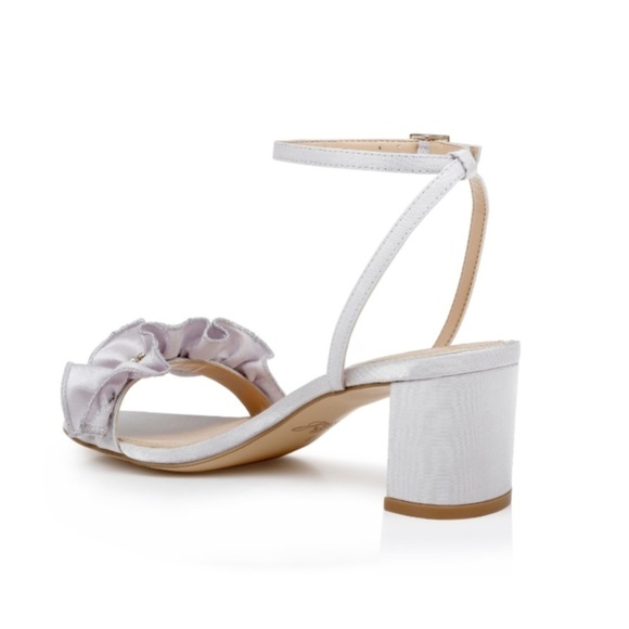 Jewel Badgley Mischka Lilac Desirie Ruffle Block Heel Sandal - Picture 3 of 8